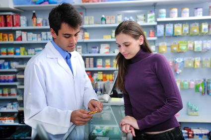 Woman Receiving Prescriptions