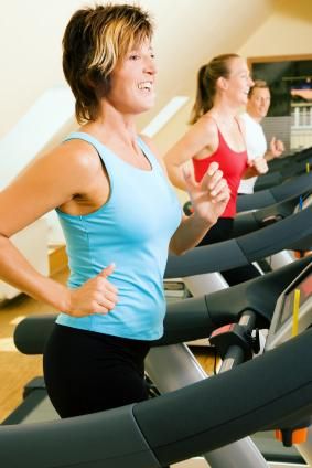 Woman Running on Treadmill