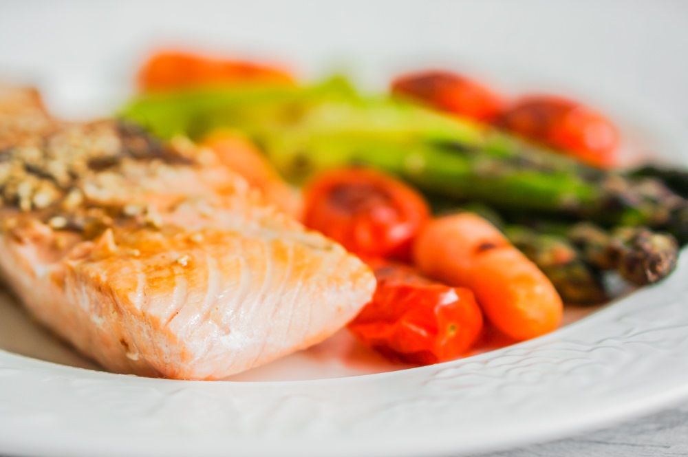 cooked salmon meal vitamin d healthy eating